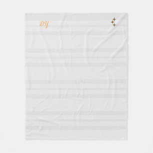 Hemelse Geleerde Wit en Goud Accent Dekbed Fleece Deken