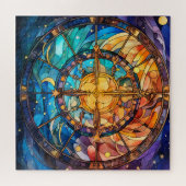 hemelse Glas in lood puzzel (Horizontaal)