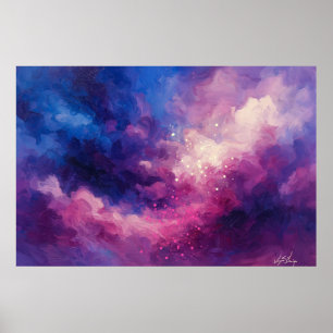 Hemelse Gloeiende Abstractie Poster