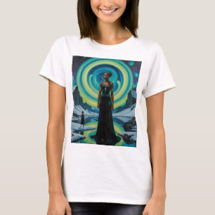 Hemelse Godin Kosmisch Dreamscape T-shirt