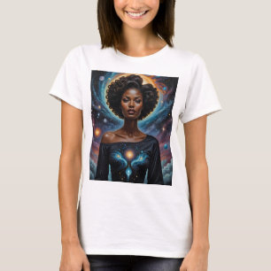 Hemelse Godin Kosmische Energie T-shirt Galaxy Art