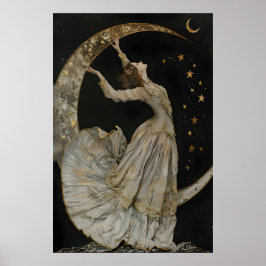 Hemelse Godin Kunstprint, Gotische Romantiek Decor Poster