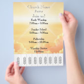 Hemelse Gouden Wolken Kerkdiensten Flyer (Hand)