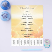 Hemelse Gouden Wolken Kerkdiensten Flyer (Enkel)