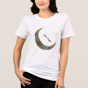 Hemelse Halve Maan Mandala Grafiek Tri-Blend Shirt