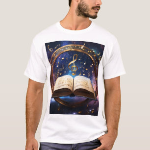 Hemelse Harmonie: Boek van Kosmische Melodieën T-shirt