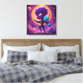 Hemelse Harmonie: Esthetische Space Vision Art Canvas Afdruk (Insitu (Slaapkamer))