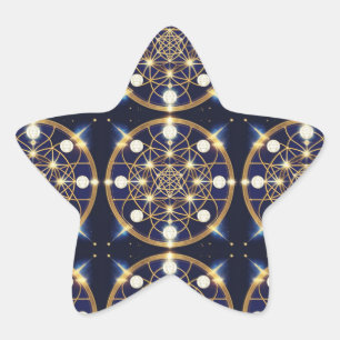 Hemelse Harmonie – Het Licht Binnen het Raster Ster Sticker