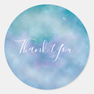 Hemelse hemelsterrenstelsel baby shower favor stic ronde sticker
