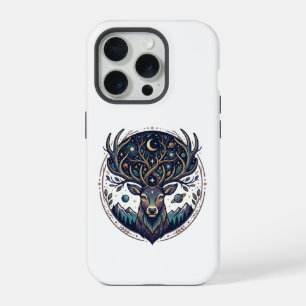 Hemelse Herten Maan & Ster Kunst Hert iPhone 15 Pro Hoesje