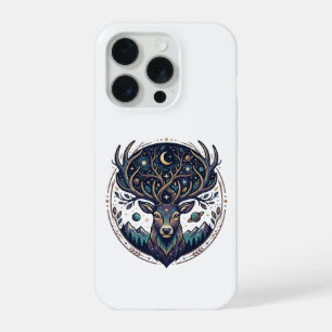 Hemelse Herten Maan & Ster Kunst Hert iPhone 15 Pro Hoesje