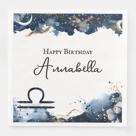 Hemelse Horoscoop Schorpioen Verjaardag Servet (Voorkant)