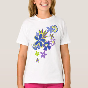 Hemelse Hula Hawaiiaanse bloemen T-shirt