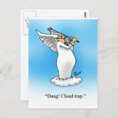 Hemelse Humor Angel Cartoon Gift! Briefkaart (Voorkant / Achterkant)