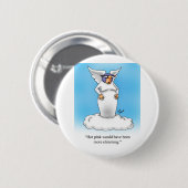 Hemelse Humor Angel Cartoon Gift! Ronde Button 5,7 Cm (Voorkant /achterkant)