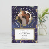 Hemelse Huwelijksfoto Geschreven in de Sterren Save The Date (Staand voorkant)