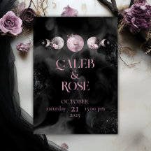 Hemelse Huwelijksuitnodiging Sjabloon Maanfase