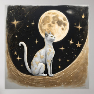 Hemelse kat cadeau voor kattenliefhebbers poster