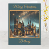 Hemelse Kathedraal met Kerstmis Kaart (Gele Bloem)