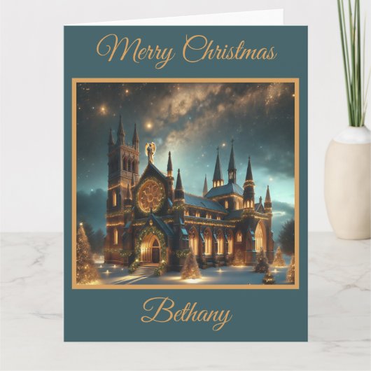 Hemelse Kathedraal met Kerstmis Kaart (Voorkant)