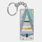Hemelse Kerstboom in Pasteltinten Sleutelhanger (Voorkant Links)