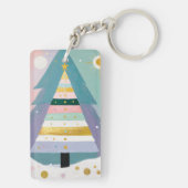 Hemelse Kerstboom in Pasteltinten Sleutelhanger (achterkant)
