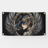 Hemelse Kitsune – Bewaker van de Vier Staarten. Spandoek (Horizontaal)