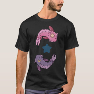 Hemelse Koi Vis Paar Zon en Maan Vissen Kunst T-shirt