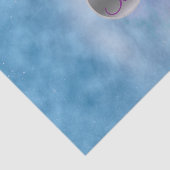 Hemelse Kosmische Hemel Monogram Letter Initiaal Tissuepapier (Detail)