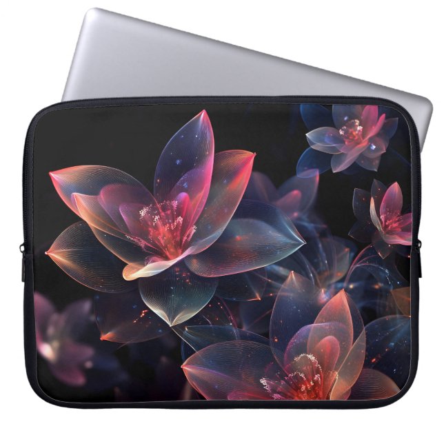 Hemelse Kosmische Lotusbloei Laptop Sleeve (Voorkant)