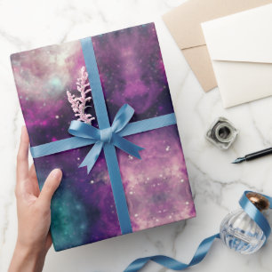 Hemelse kosmische sterrenstelsel patroon cadeaupapier