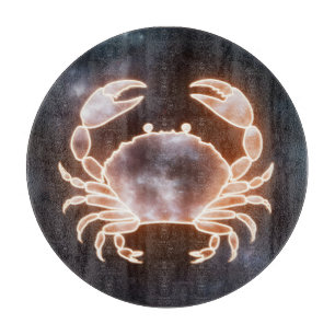 Hemelse krab kunst die kanker Zodiac Nadelen verte Snijplank