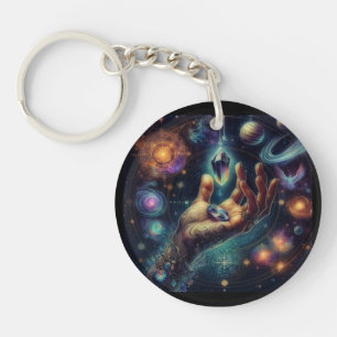 Hemelse Kristal in de Palm Galaxy Spacy Sleutelhanger