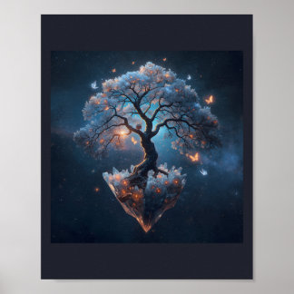 Hemelse Kristalboom – Fantasie Natuur Kunst Poster
