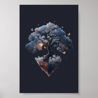 Hemelse Kristalboom – Fantasie Natuur Kunst Poster