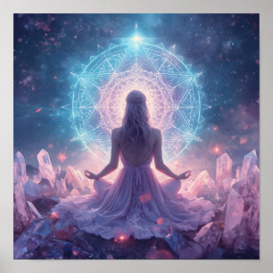 Hemelse Kristalmeditatie Poster