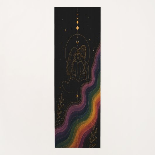 Hemelse Lesbische Pride Yoga Mat (Voorkant)