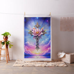 Hemelse Lotus Kruis Stof