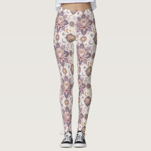 Hemelse Lotus Mandala Spiritueel Ontwerp Patroon Leggings