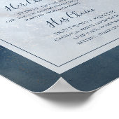 Hemelse lucht met lijst handtekening drankjes bord poster (Hoek)