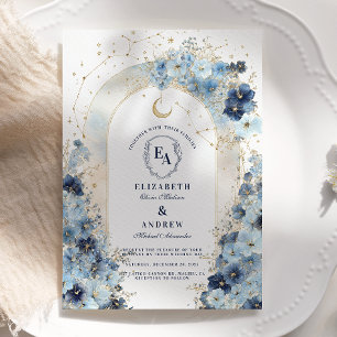 Hemelse Luxe Boho Bruiloftsfeest Kaart