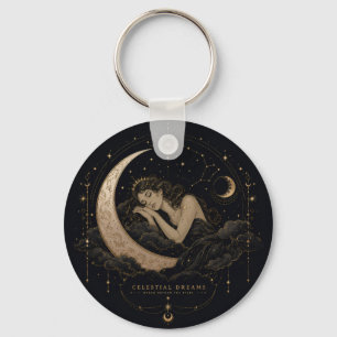 Hemelse Luxe Maan & Sterren Charme  Sleutelhanger