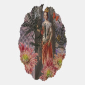 Hemelse Maagd Godin Collage: Vintage Hemels Ornament Kaart (Rechts)