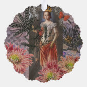 Hemelse Maagd Godin Collage: Vintage Hemels Ornament Kaart (Achterkant)