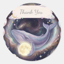 Hemelse Maan Baby Shower Favor Stickers
