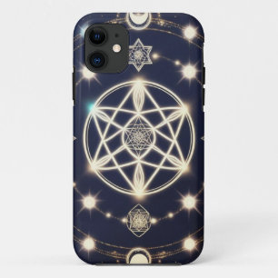 Hemelse Maan Cyclus Mandala – Heilige Geometrie iPhone 11 Hoesje