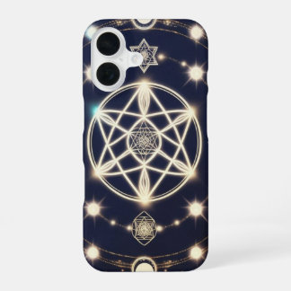 Hemelse Maan Cyclus Mandala – Heilige Geometrie iPhone 16 Hoesje