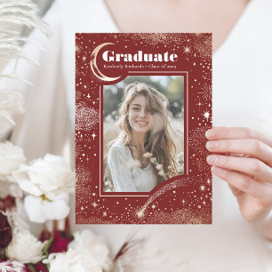 Hemelse Maan en Sterren Afstuderen Foto Afstuderen Kaart