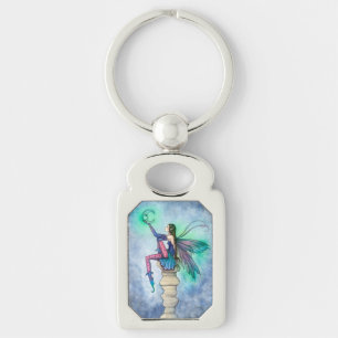 Hemelse Maan Fee Fantasie Kunst Sleutelhanger