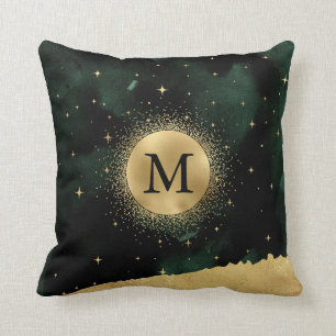 hemelse maan goudmonogram Sierkussen